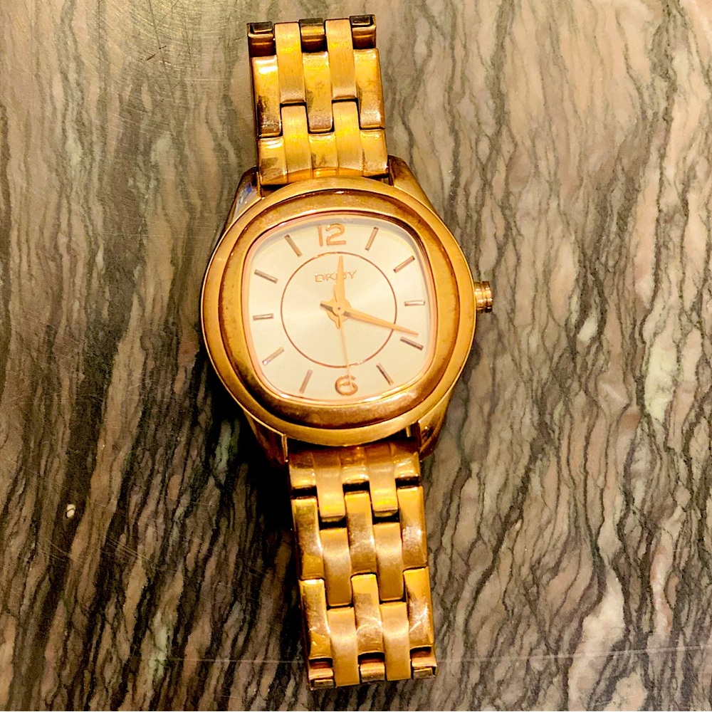 DKNY rose gold watch